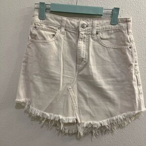 We The Free Denim Skirt with Frayed Hem Size 26